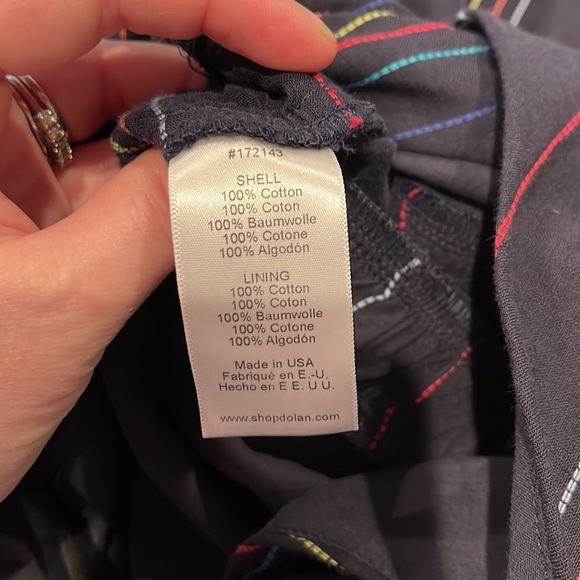 Anthropologie Dolan embroidered striped halter jumpsuit - Picture 12 of 13